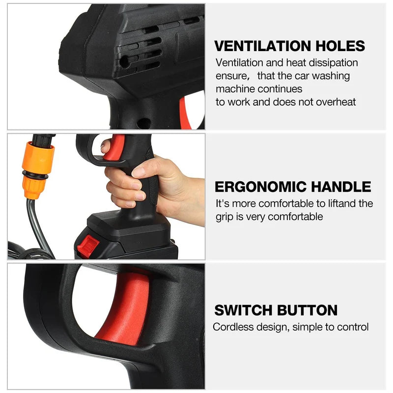 High-Pressure Wireless Portable Car Washer & Jet Spray Gun